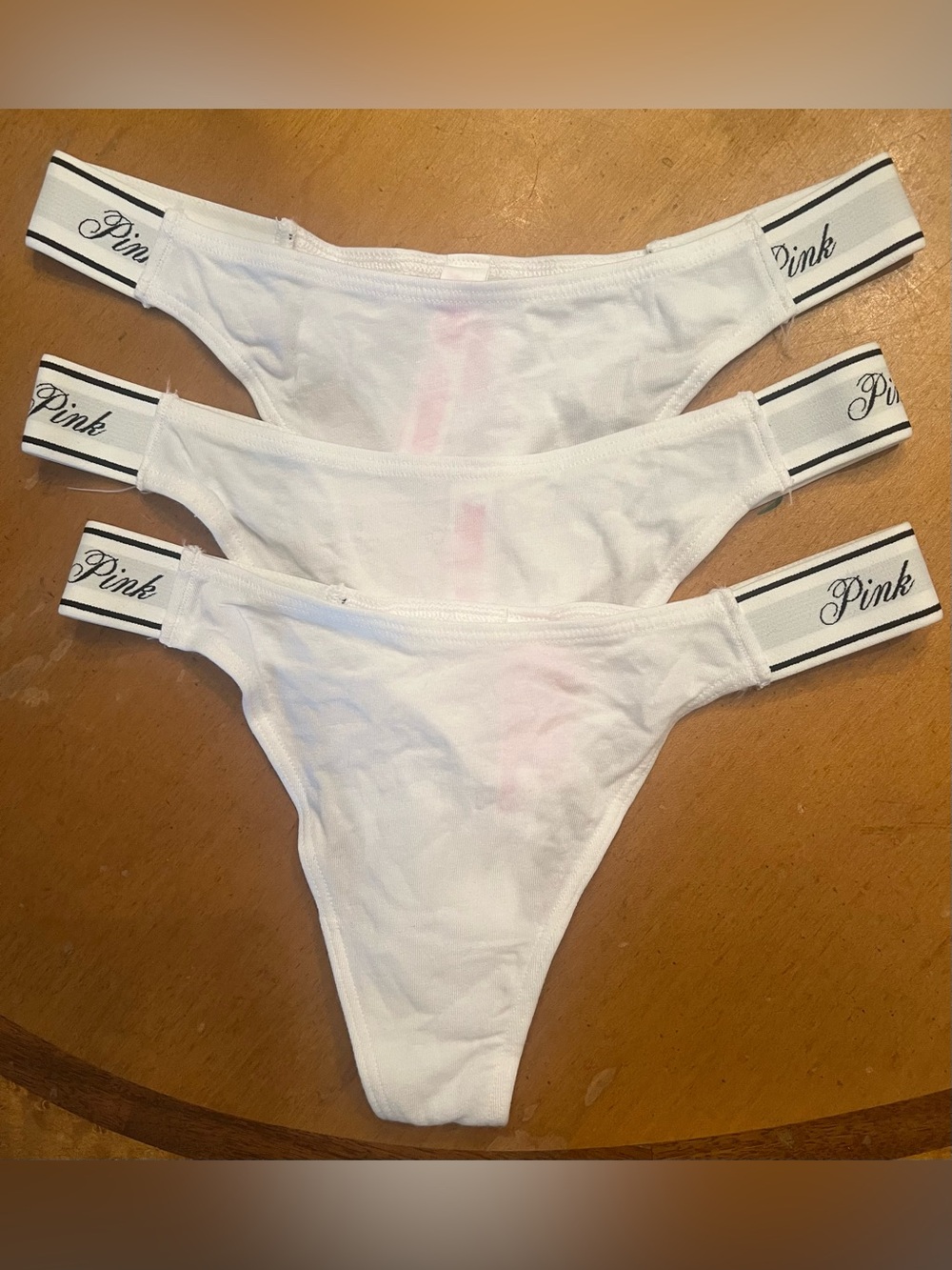 3 NWT Victoria’s Secret thong panties, size XSmall